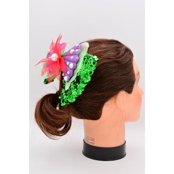 Disney Parks Swap Your Bow Interchangeable Little Mermaid Ariel Bow Sequin RARE main image 10